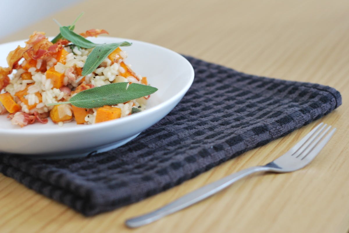 Butternut Squash and Pancetta Risotto & the Launch of Heart + Bowl!