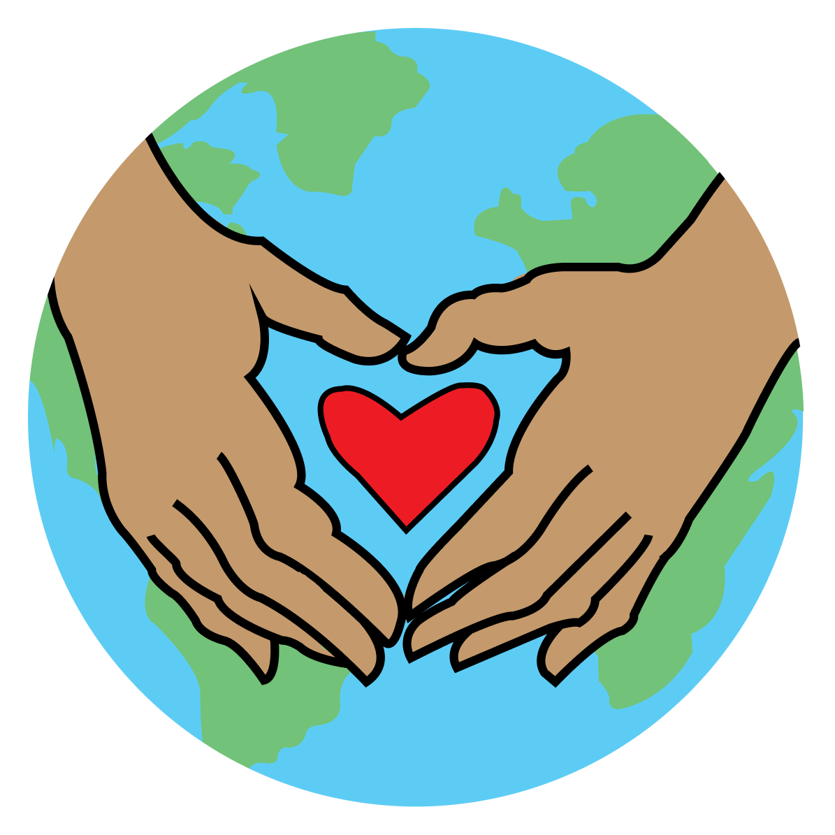 Hands holding a heart