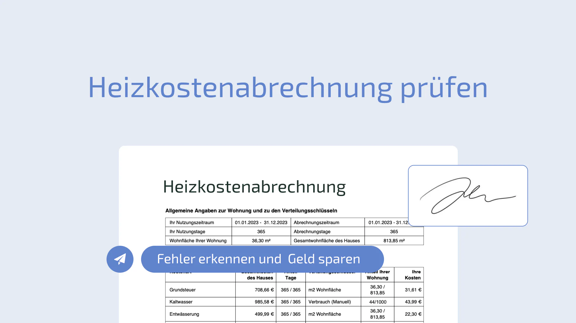 Heizkostenabrechnung prüfen