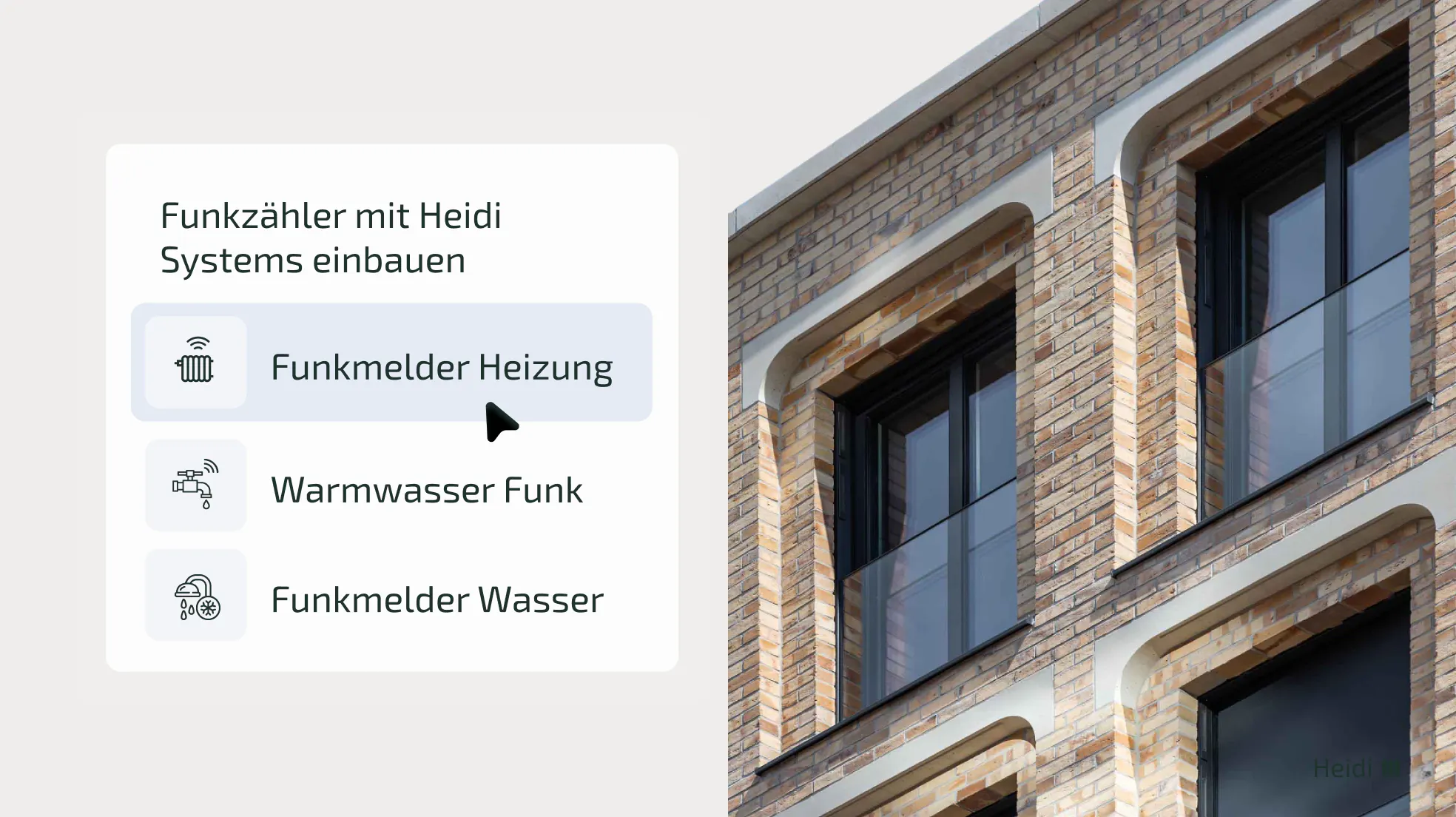 Funkzähler mit Heidi Systems einbauen
