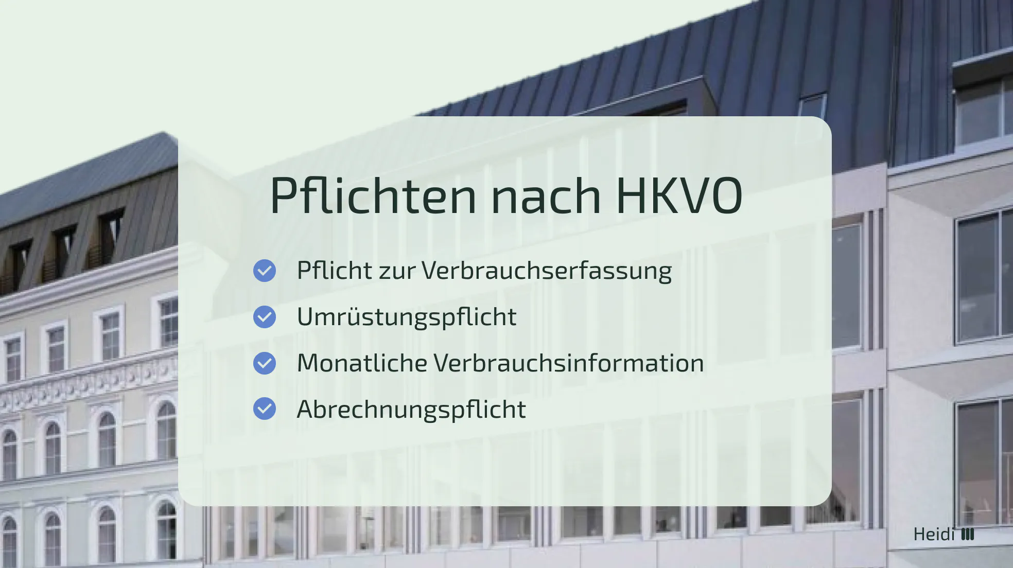 Pflichten einer Hausverwaltung nach HKVO