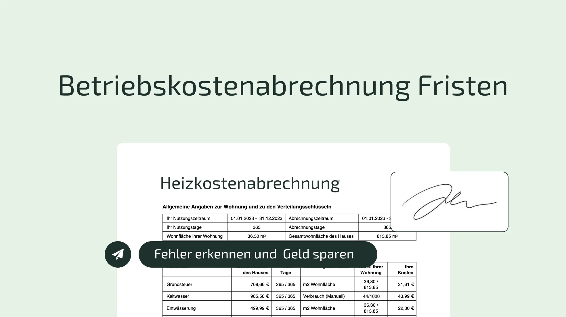 Betriebskostenabrechnung Fristen