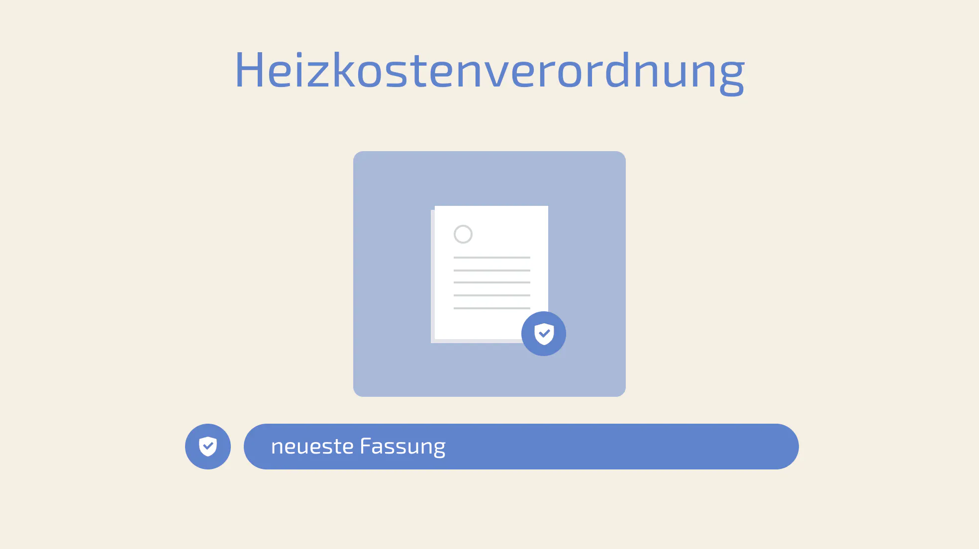 Heizkostenverordnung neuste Fassung