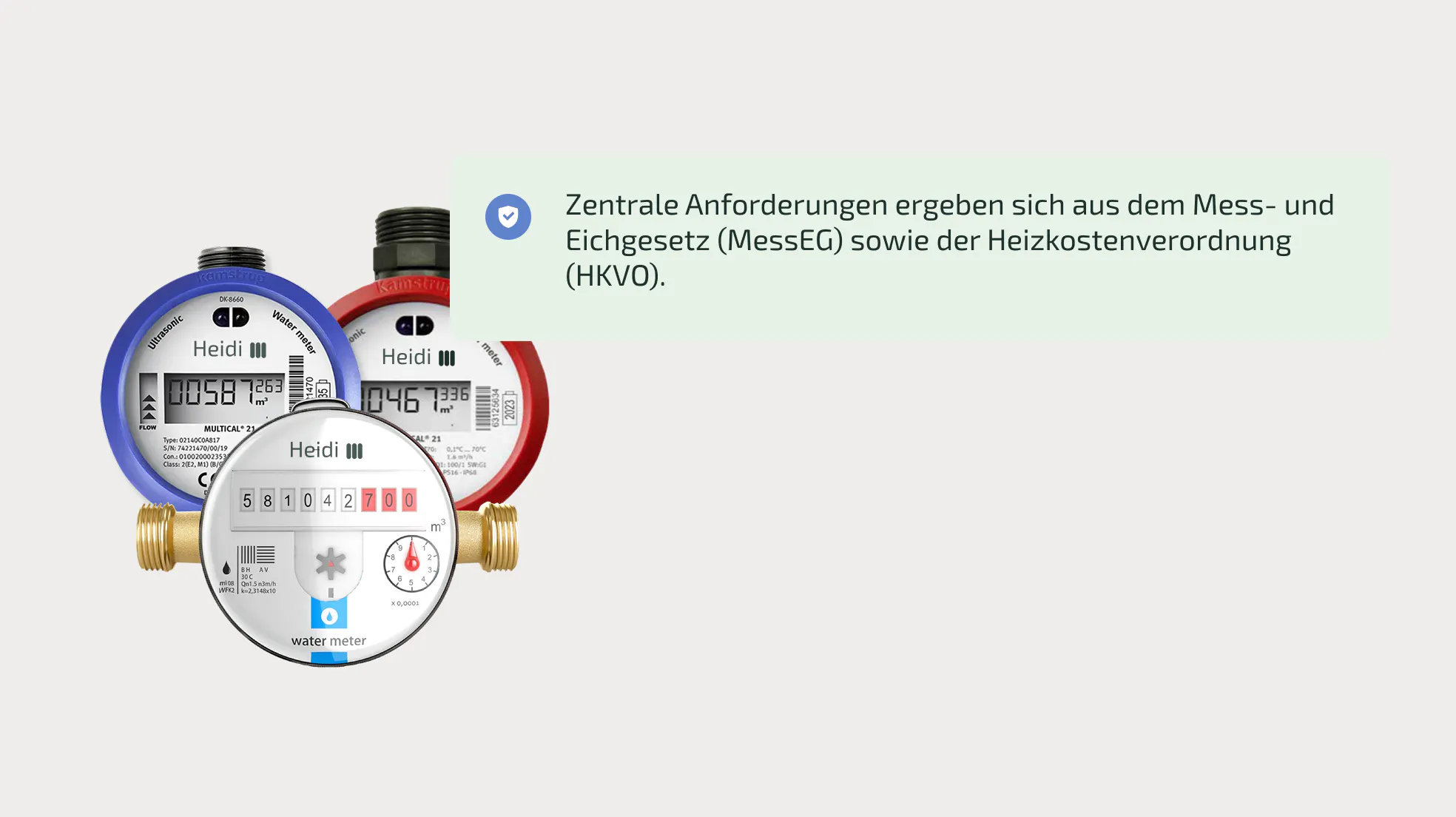 Zentrale Anforderungen für Funkzähler