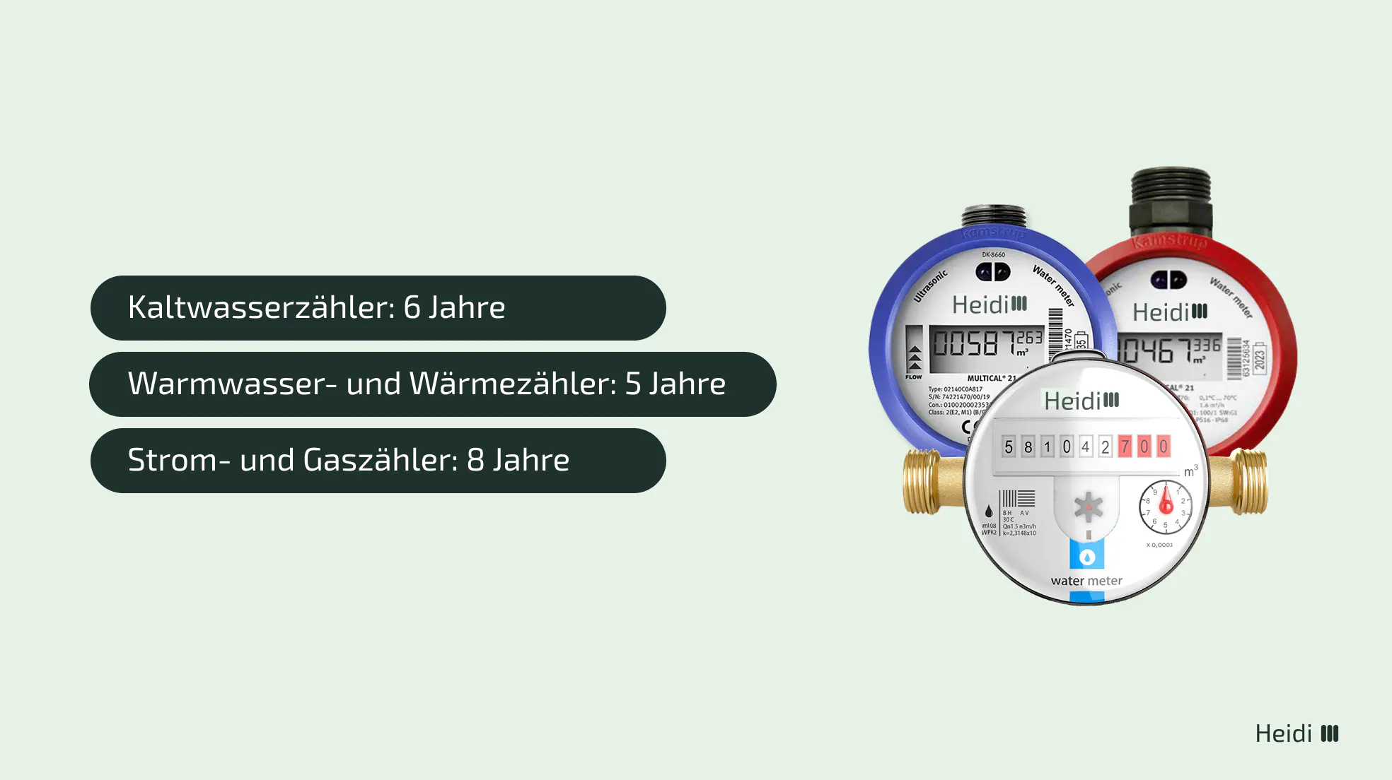Eichfristen gemäß dem Mess- und Eichgesetz (MessEG) in Deutschland