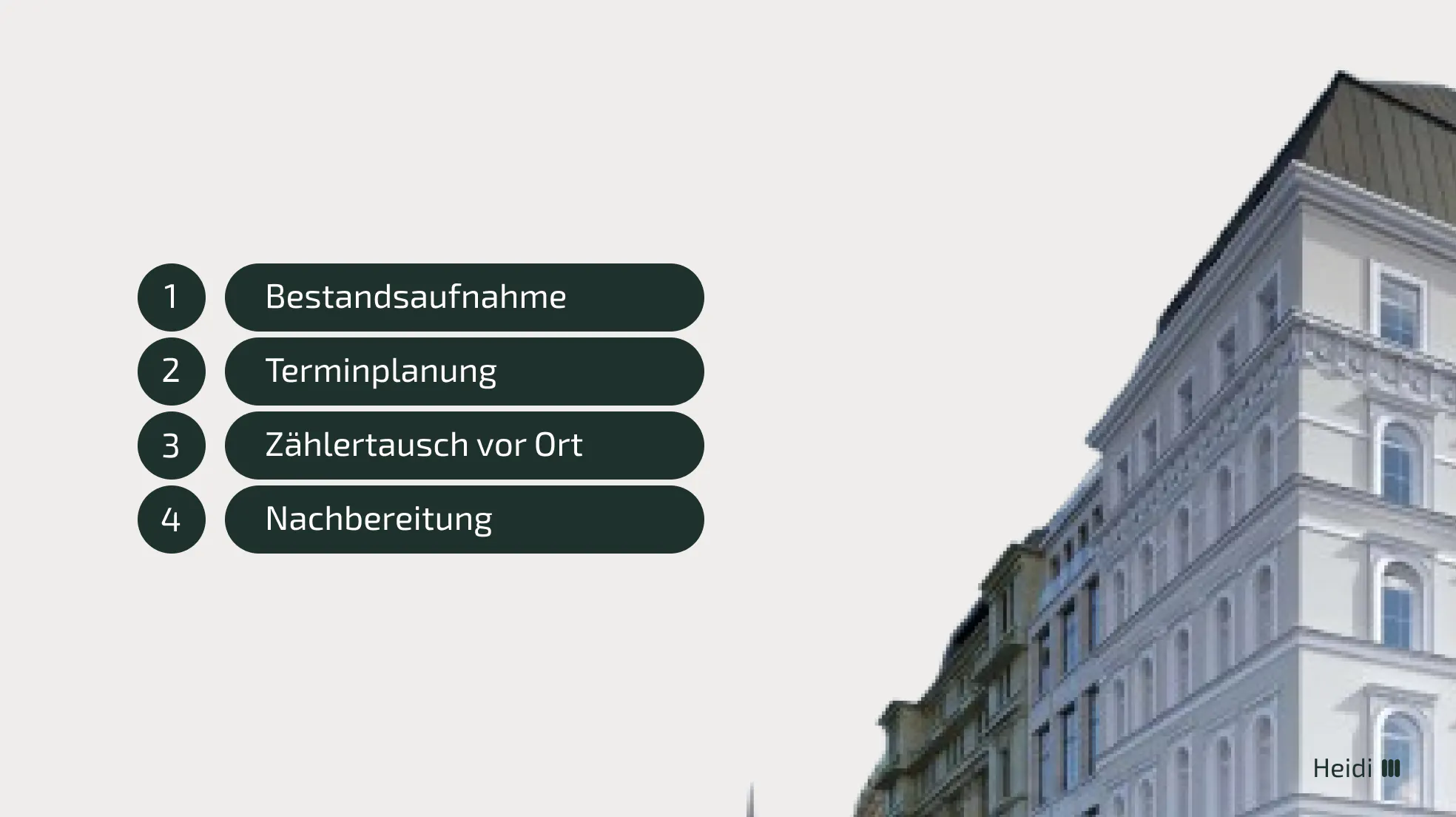 Koordinierte Ablauf eines Zählertausch in Mehrparteienhäusern