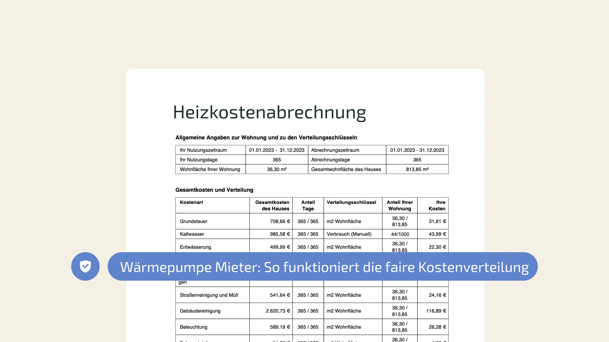 Heizkostenabrechnung Wärmepumpe Mieter: So funktioniert die faire Kostenverteilung