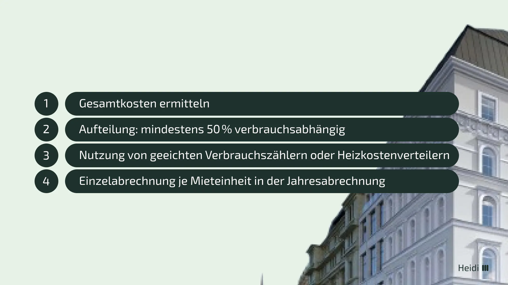 Verteilung auf die Mieter für Nebenkosten bei einer Wärmepumpe