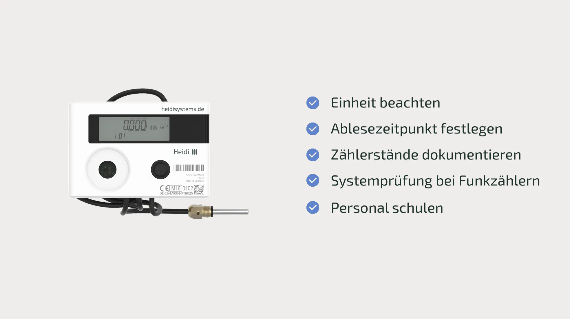 Maßnahmen zur Verhinderung von Ablesefehlern