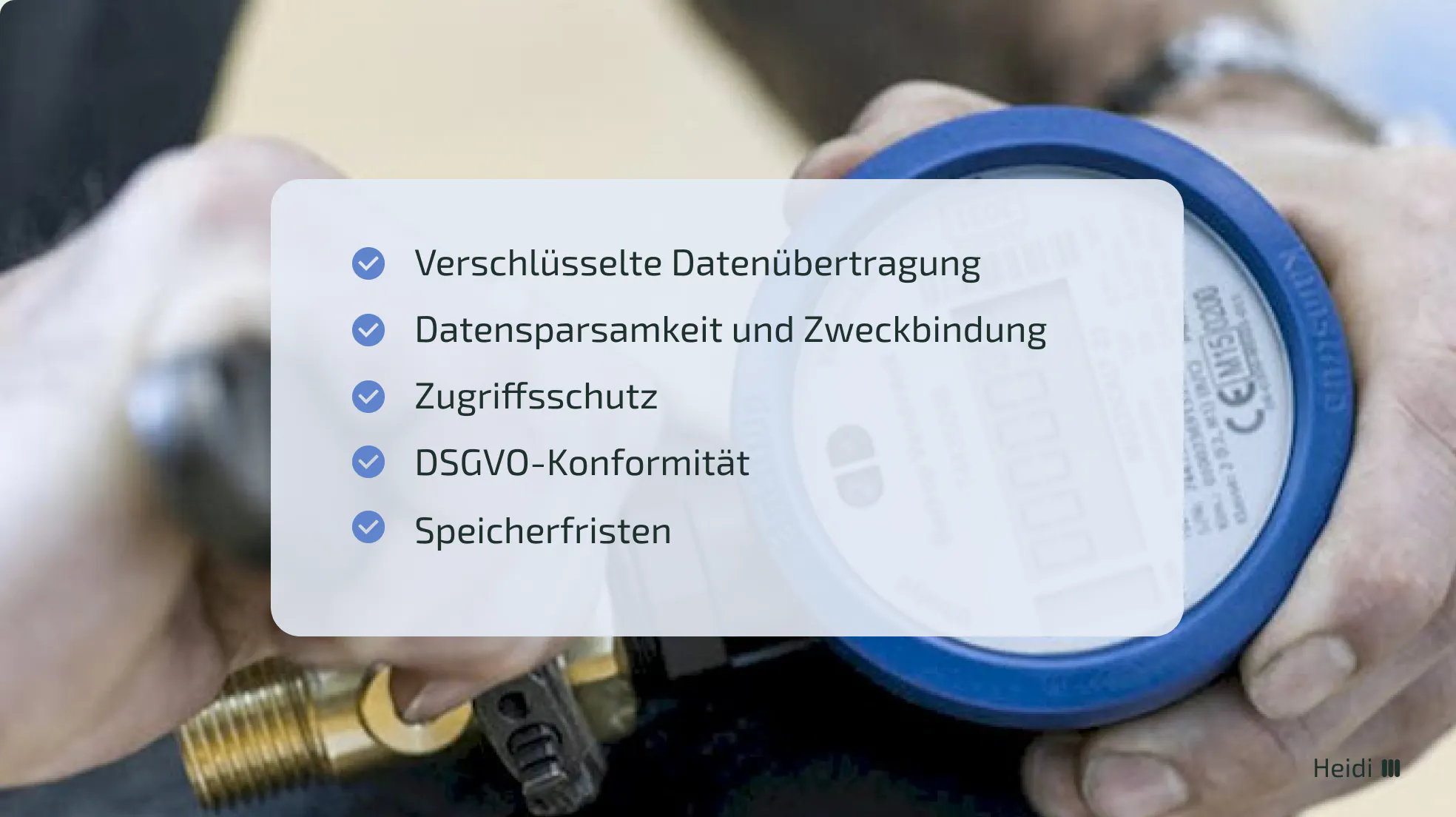 Gewährleistung des Datenschutzes bei Funkzählern