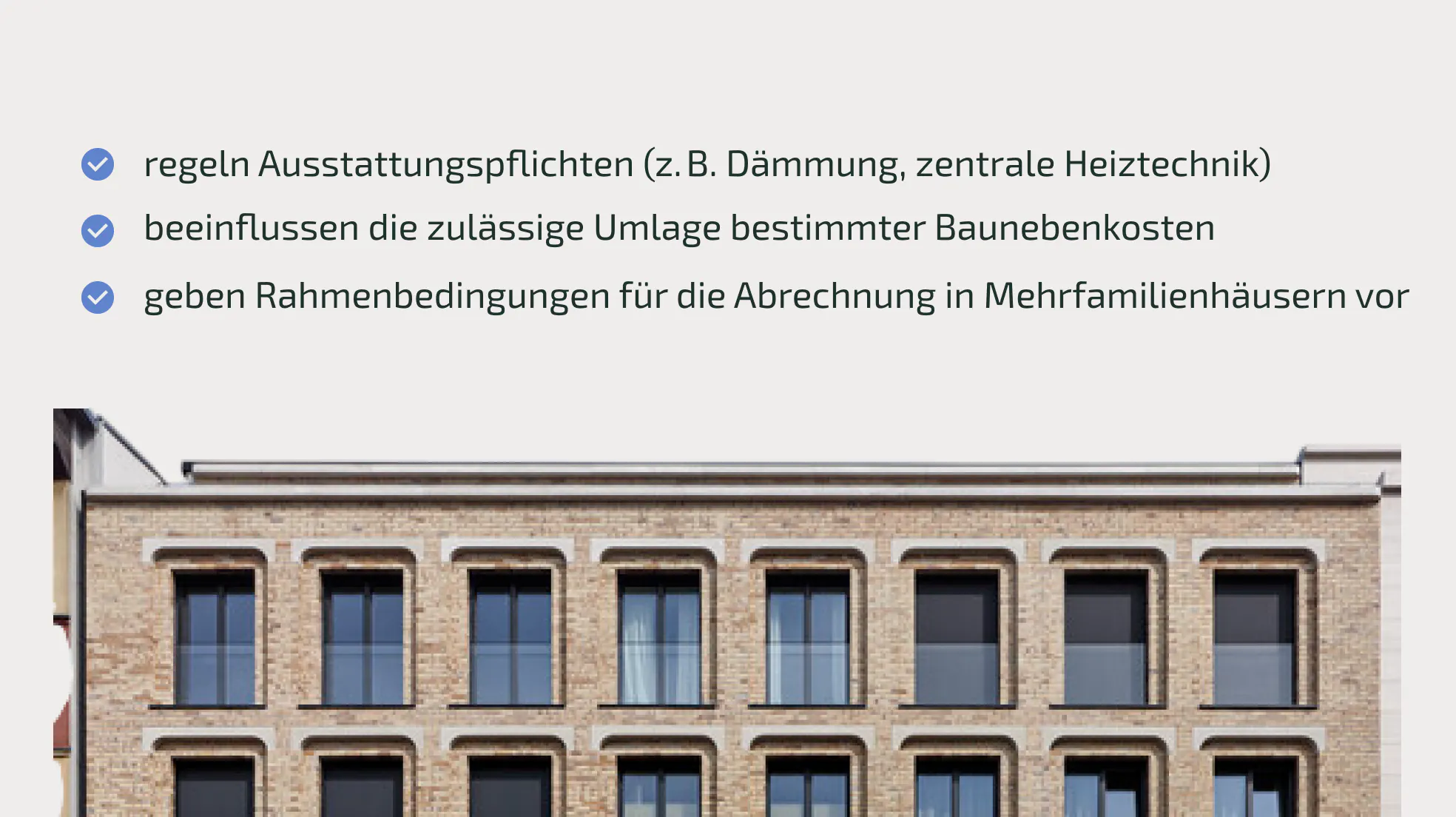 Landesbauordnungen für die Betriebskostenabrechnung