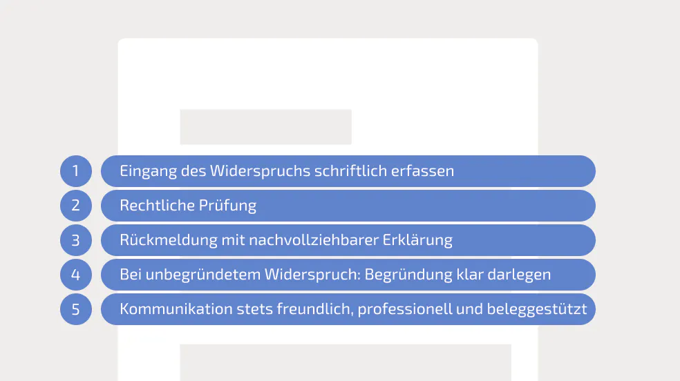 Ablauf bei Widersprüchen von Mietern bei der Betriebskostenabrechnung