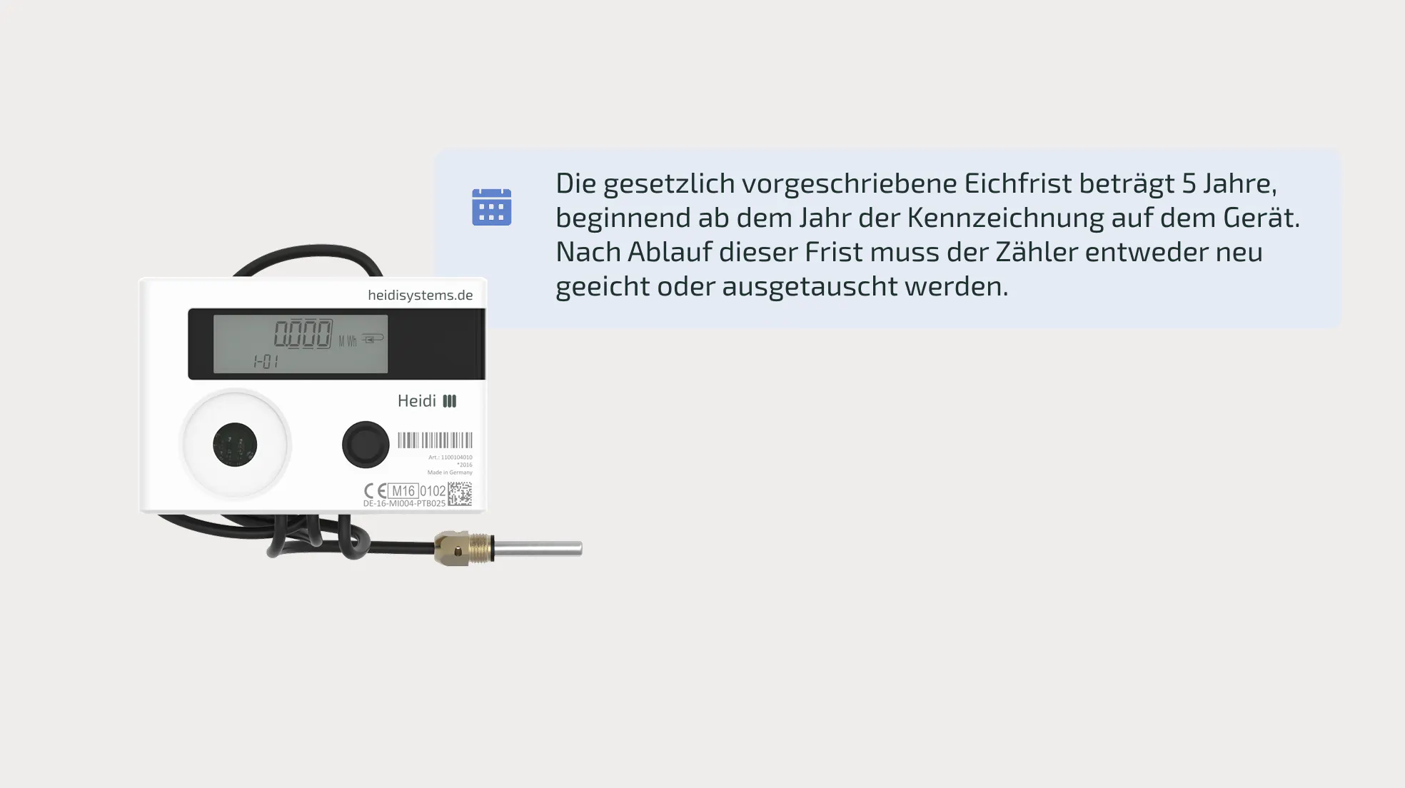 Eichfrist gemäß Mess- und Eichgesetz (MessEG)