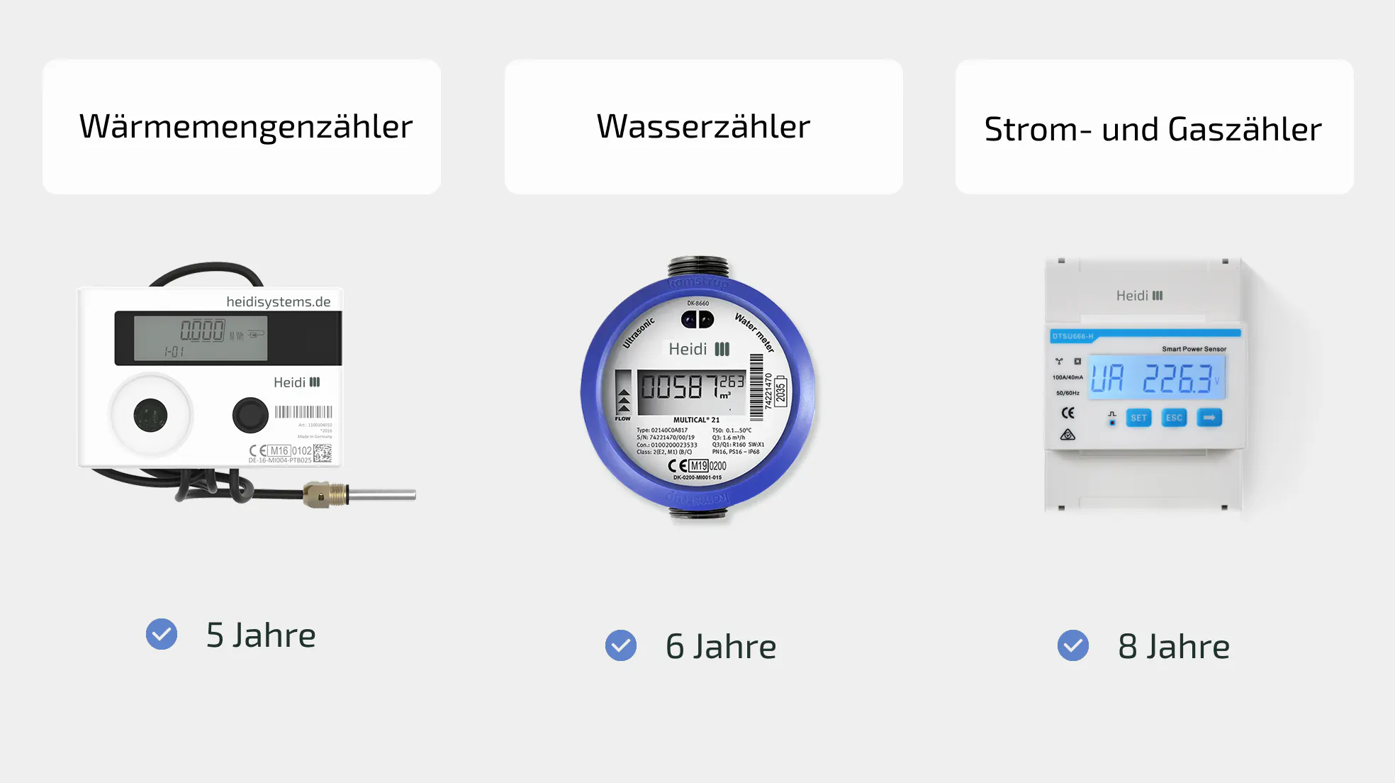 Eichpflicht der jeweiligen Funkzähler