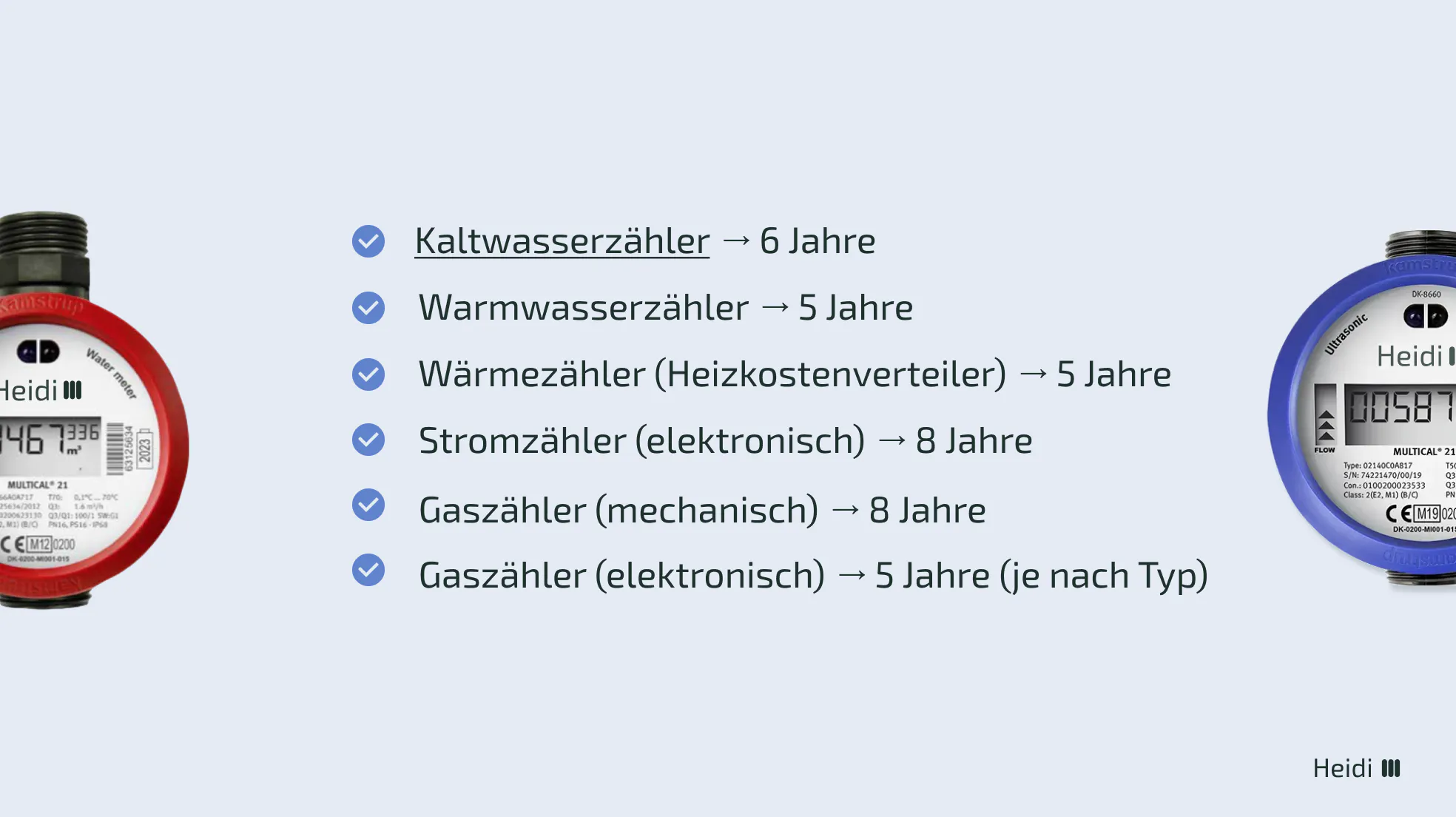 Unterschiedliche Eichfristen je nach Funkzähler