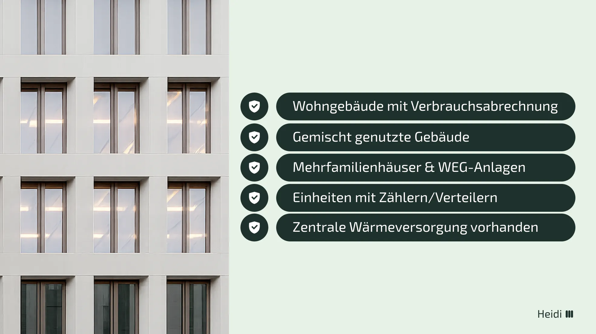 Betroffene Gebäude und Nutzungseinheiten der Fernablesung Pflicht