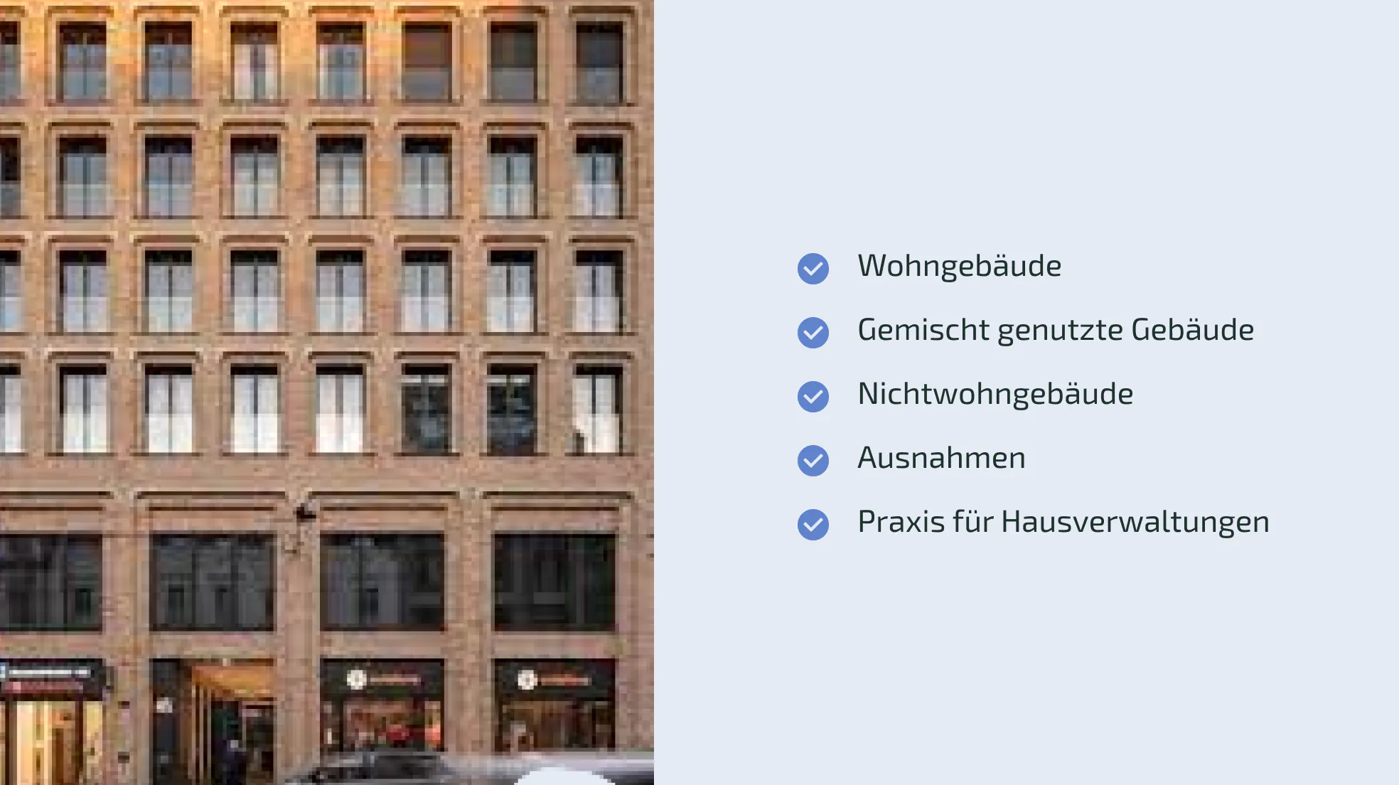 Betroffene Gebäude und Nutzungsarten der Fernablesung Pflicht