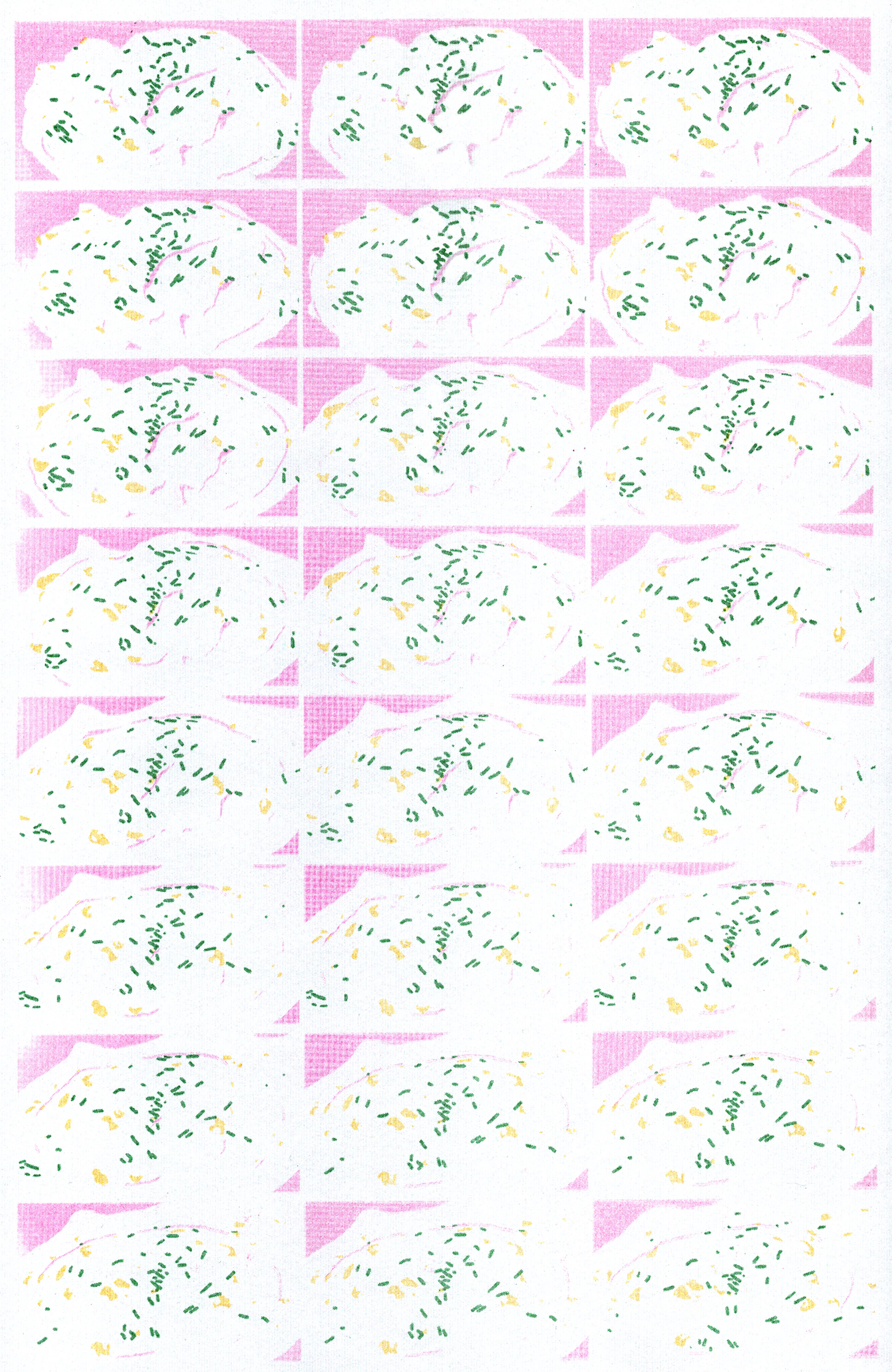 ice cream melting animation contact sheet