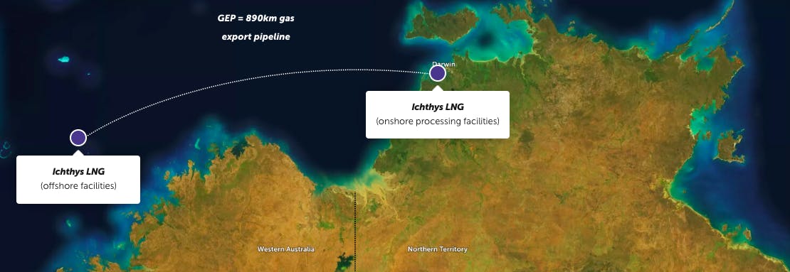 La pipeline exporte du gaz sur près de 900 kilomètres sous l’océan - Source : Inpex.com