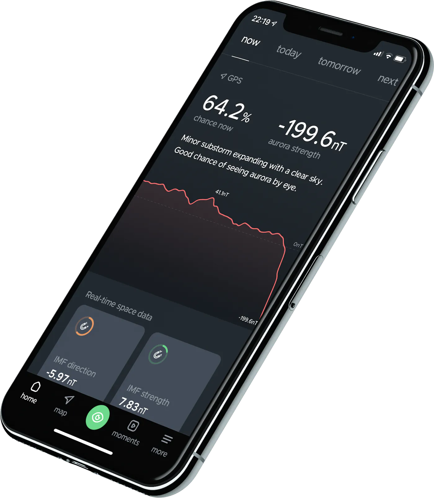 hello aurora interface within an iPhone