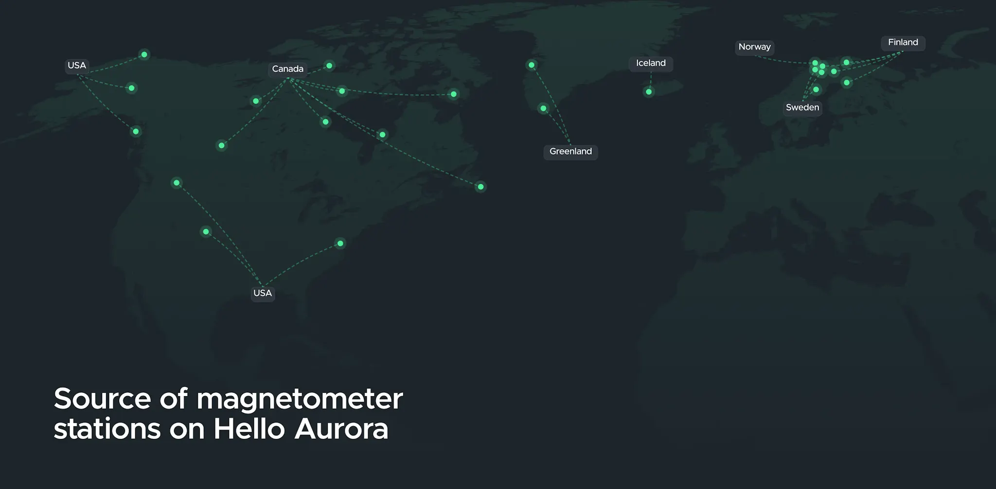 Hello Aurora find the closest magnetometers station that is the closest to you to give you aurora real-time aurora forecast