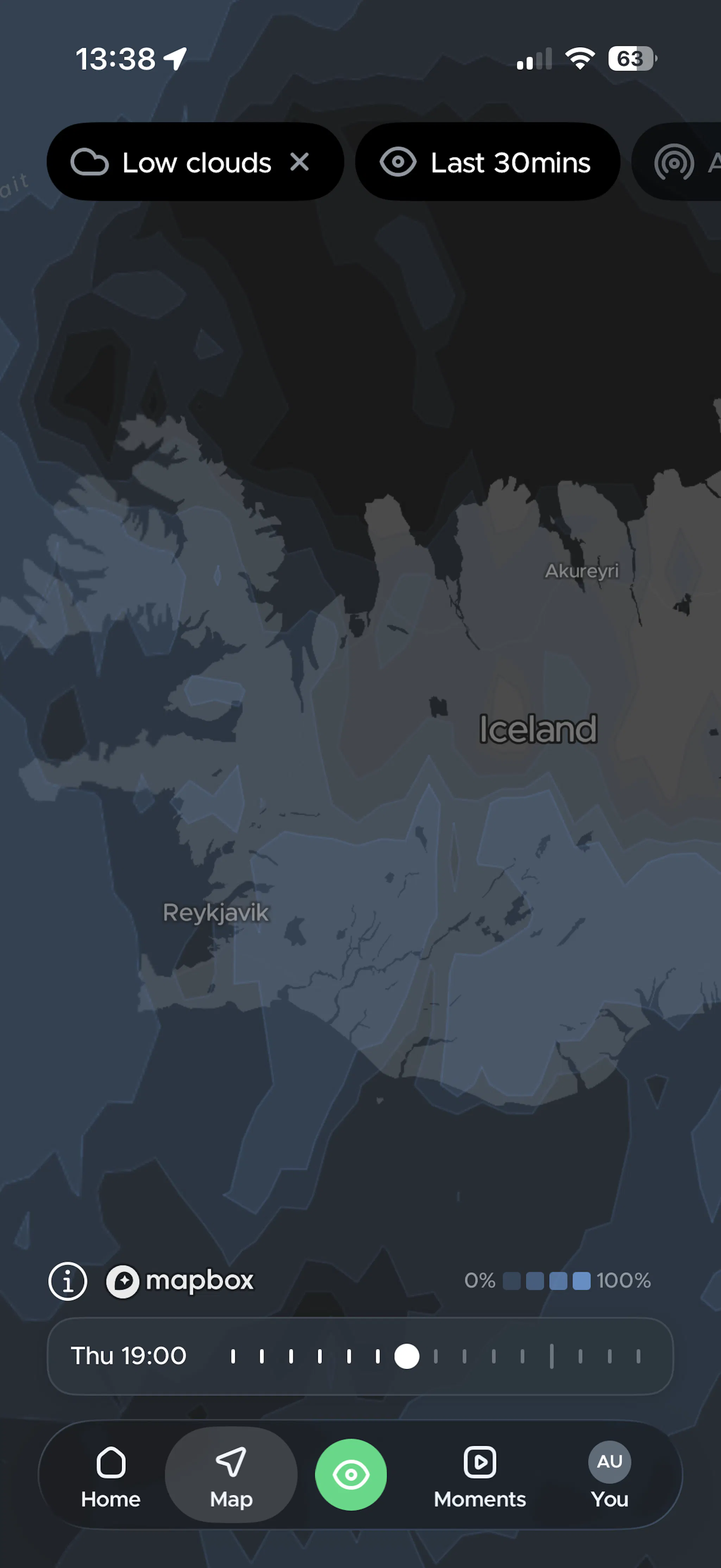 Cloud coverage forecast