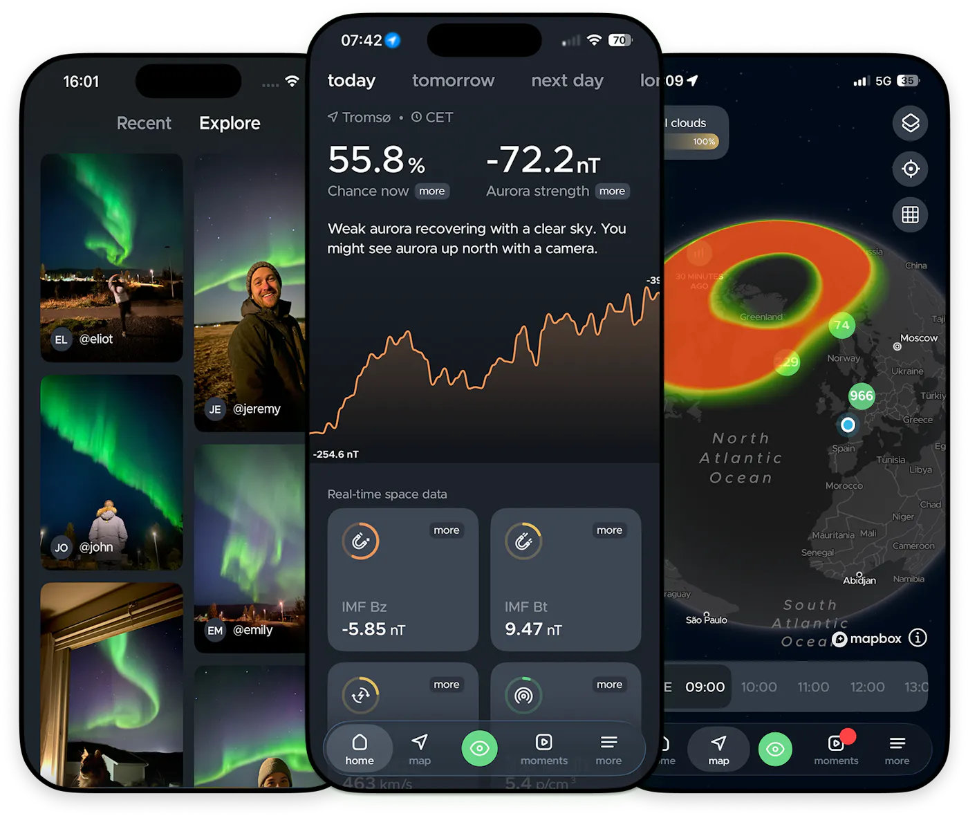 hello aurora interface within an iPhone