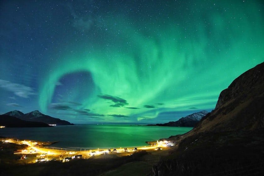 Northern Lights over Tromso. Picture by @dancromb, www.dancromb.co.uk
