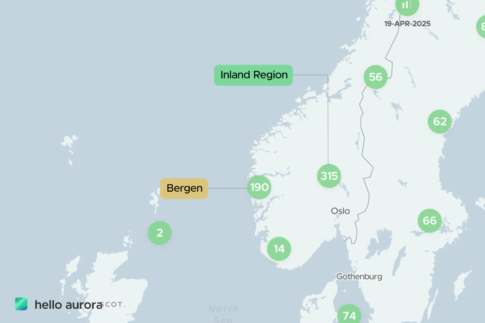 We are seeing a lot of reports coming from unusual aurora place in Norway such as Bergen and Oslo.