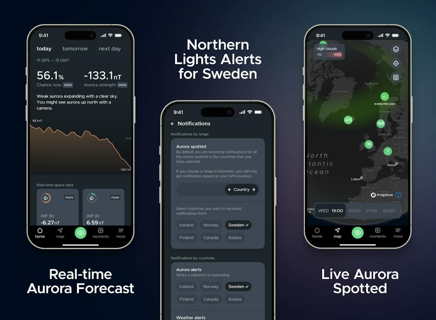 How to see the Northern Lights in Sweden is to know the aurora forecast, find the right time and place.