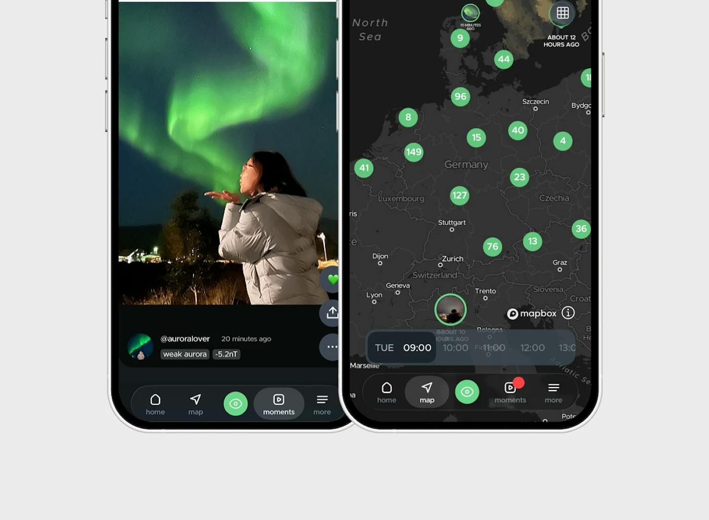 Real-time aurora Moments