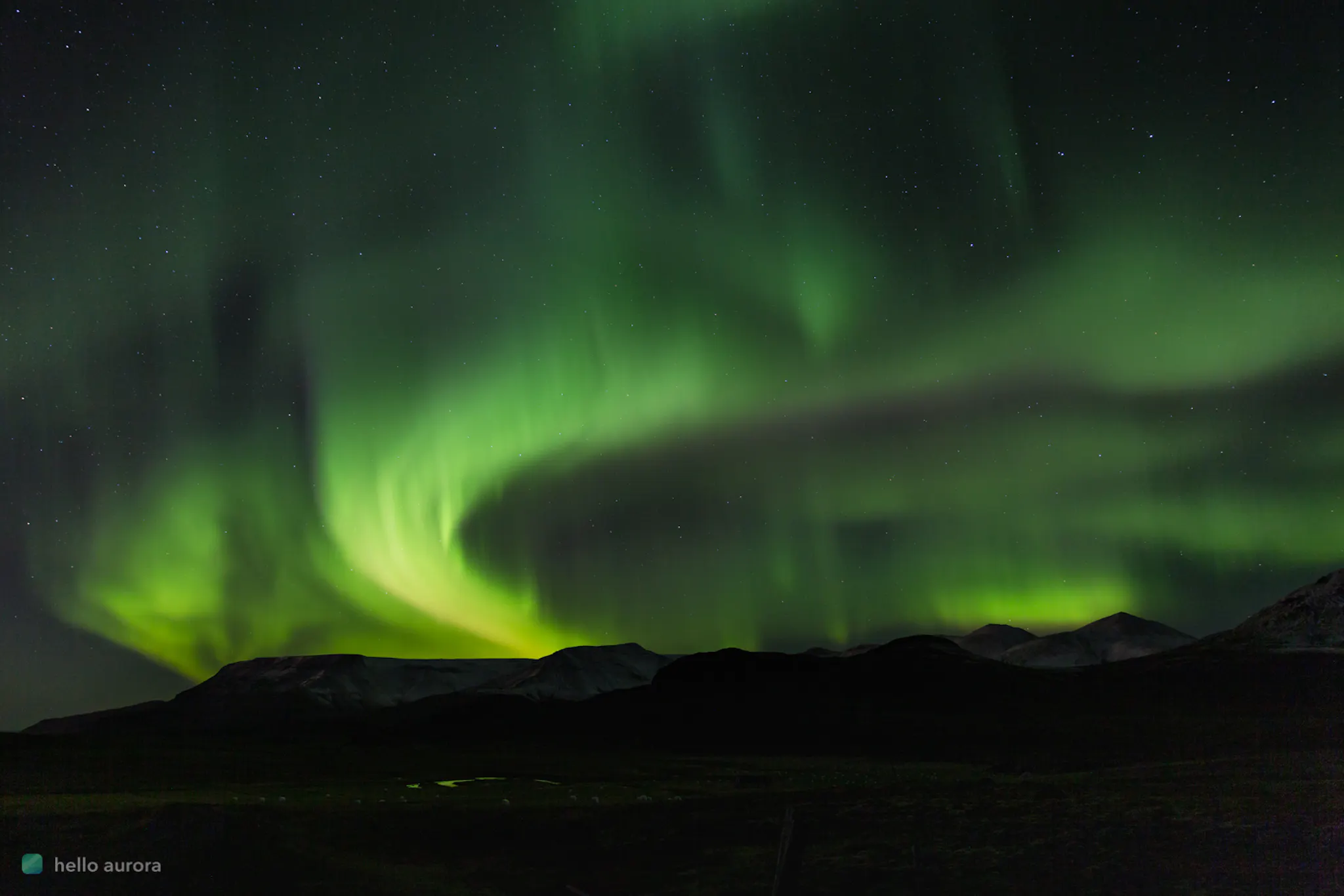 You can see the aurora in Iceland from late August to beginning of May