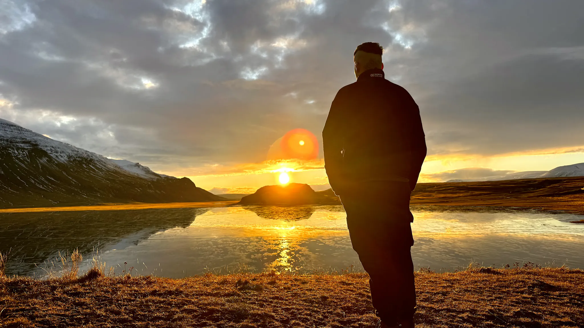 Ryan standing at the Vatnsdalshólar viewpoint in winter. Image by Icelandic Adventure