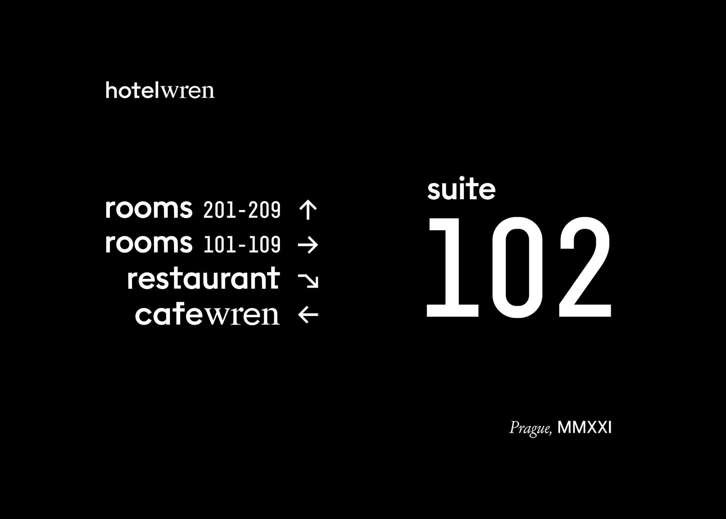 typography samples for hotel signage