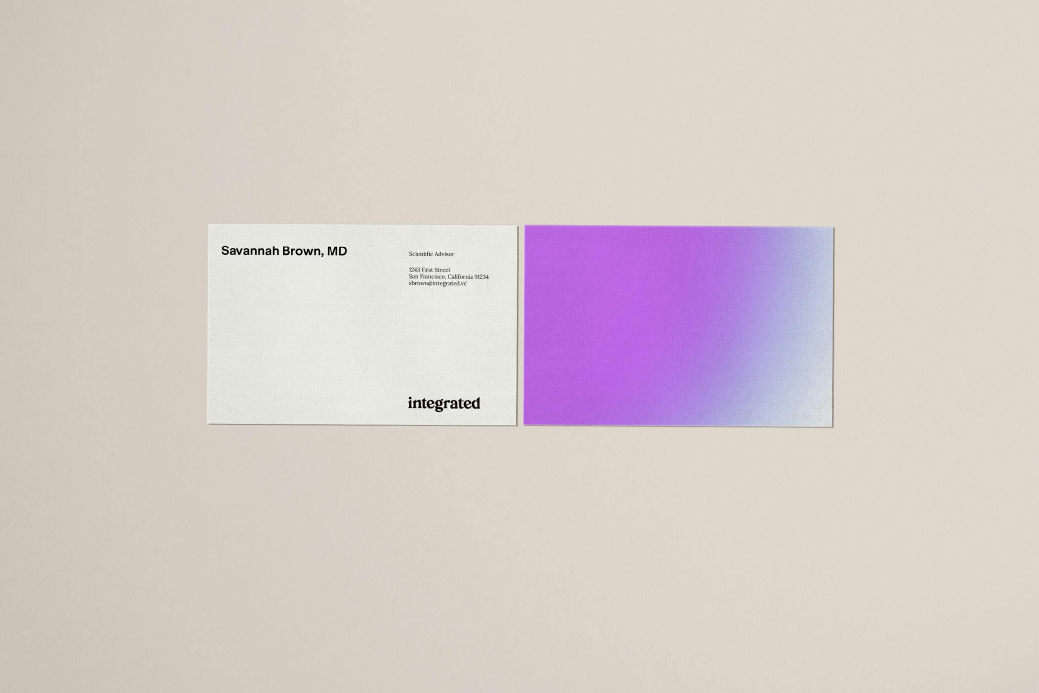 side by side business cards