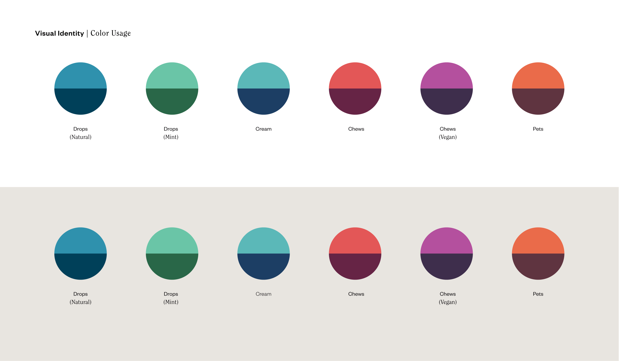 color palette displayed in circles