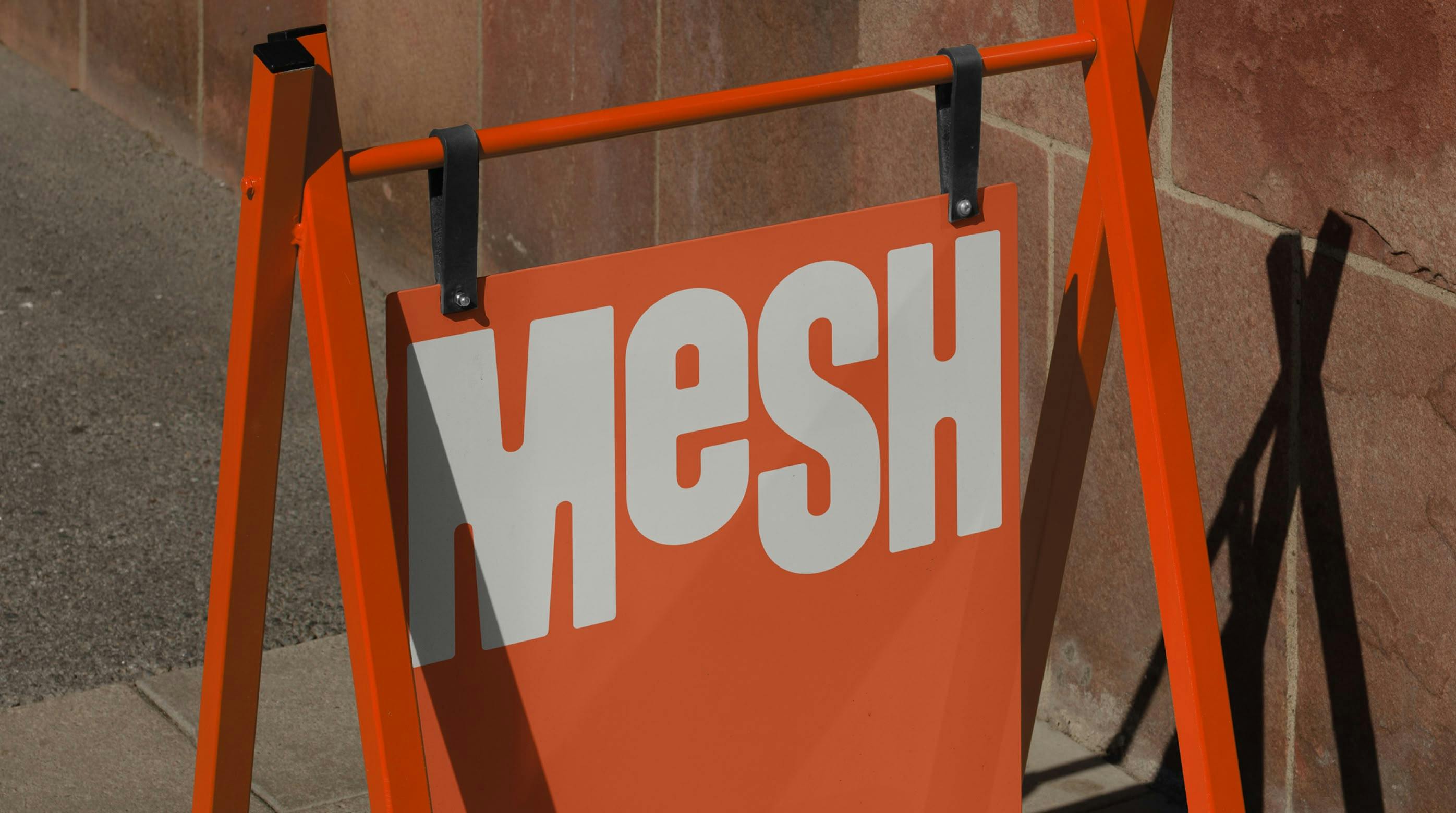 store signage with MESH logo