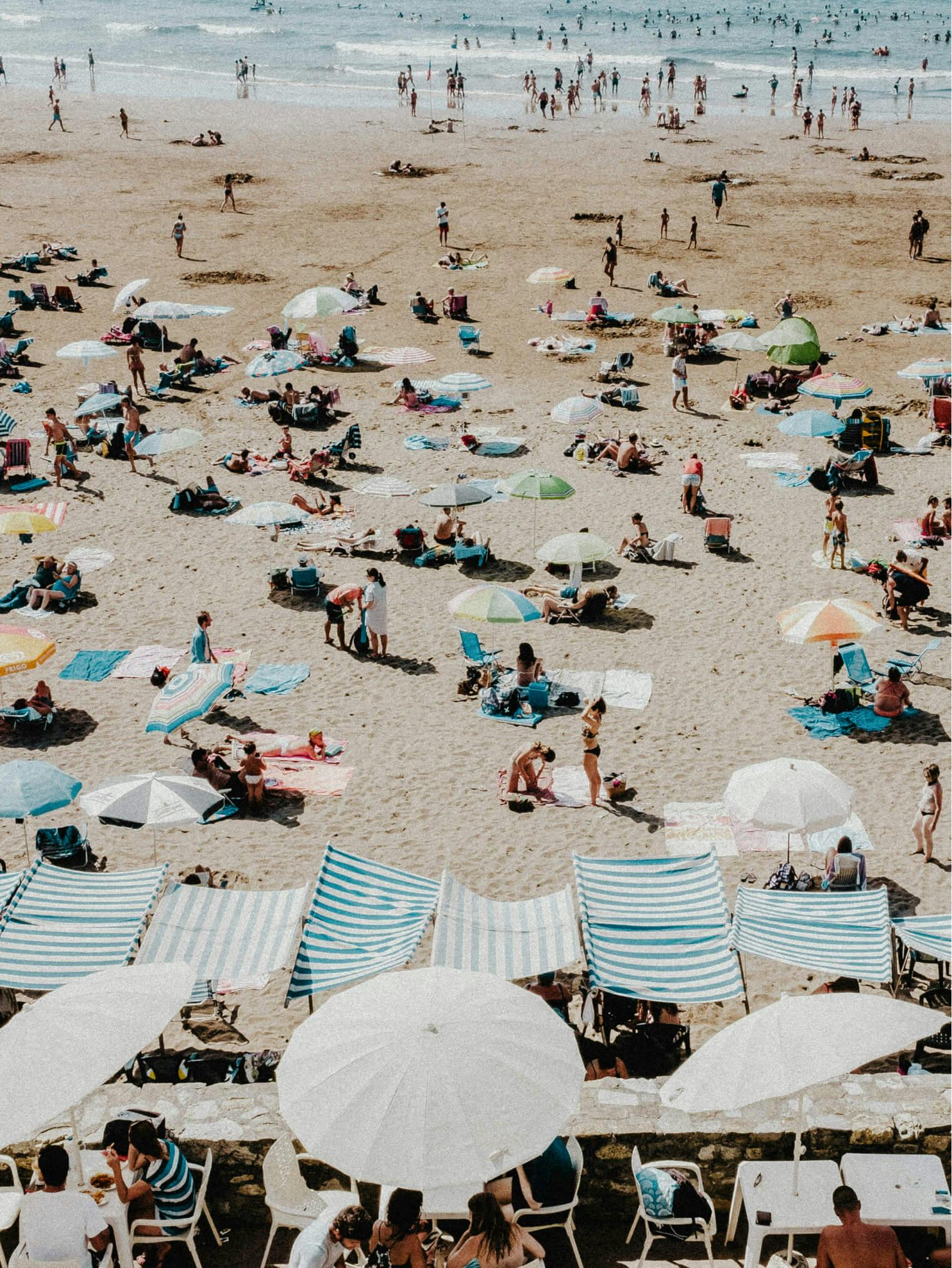 crowded beach