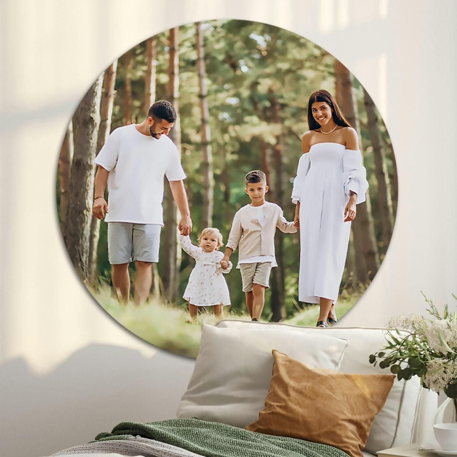 Photo sur cercle mural