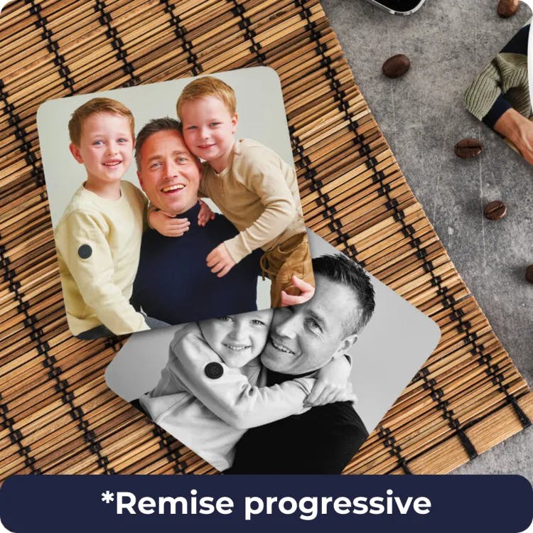 Dessous de verre personnalis&eacute;