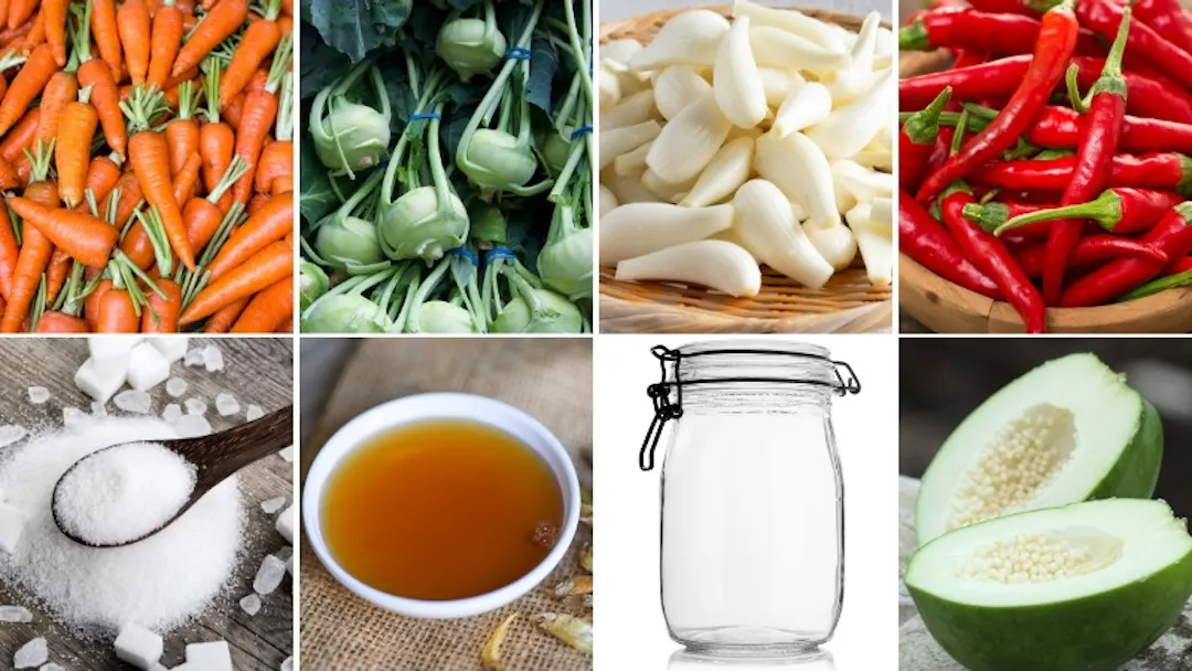 Hướng dẫn Cách làm Dưa Món giòn rôm rốp từng bước
