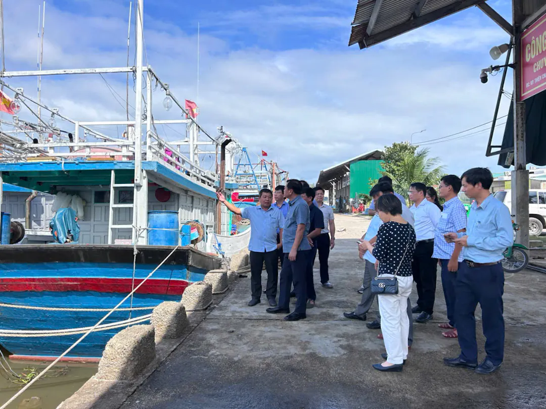 Hình ảnh - Thứ trưởng Nguyễn Hoàng Hiệp Kiểm Tra Công Tác Ứng Phó Bão Số 13 Tại Hoài Nhơn Bắc
