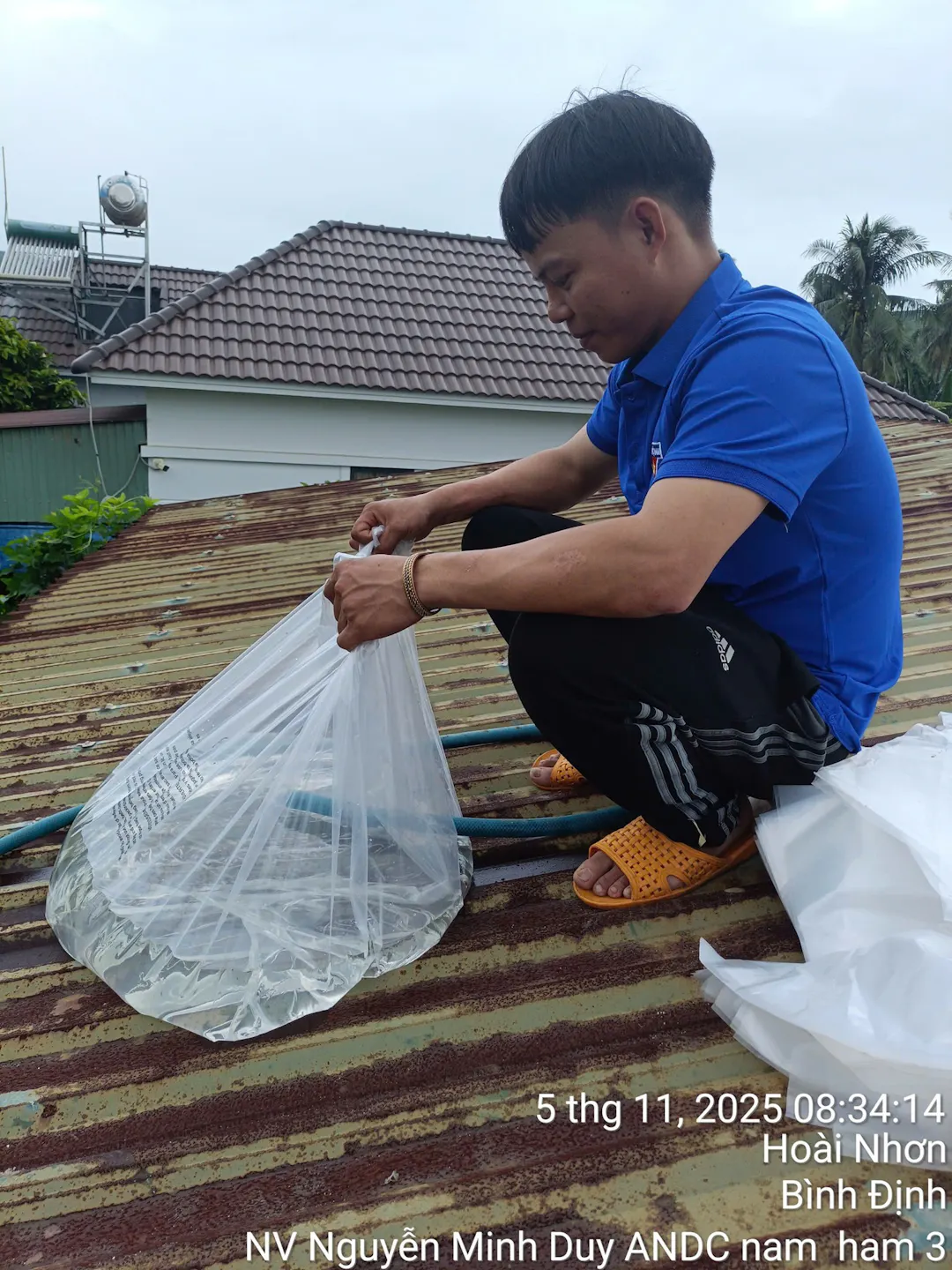 Hình ảnh - Tuổi Trẻ Hoài Nhơn Bắc Ra Quân Giúp Dân Ứng Phó Với Bão Số 13 Kalmaegi