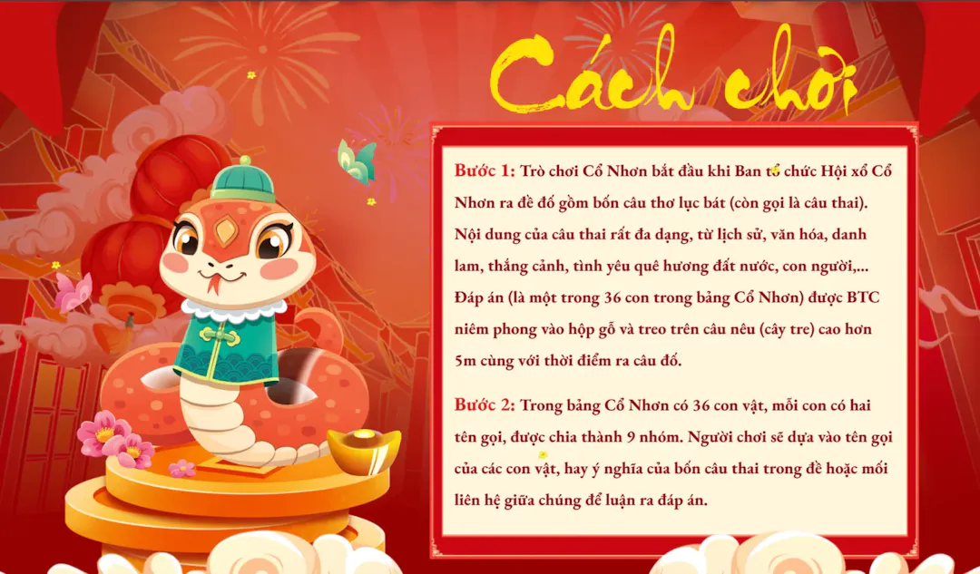 Luật chơi Cổ nhơn thông qua việc giải "Câu thai"