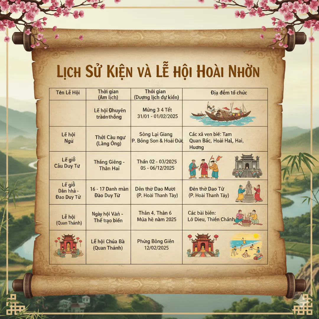Hình ảnh - Lịch lễ hội Hoài Nhơn
