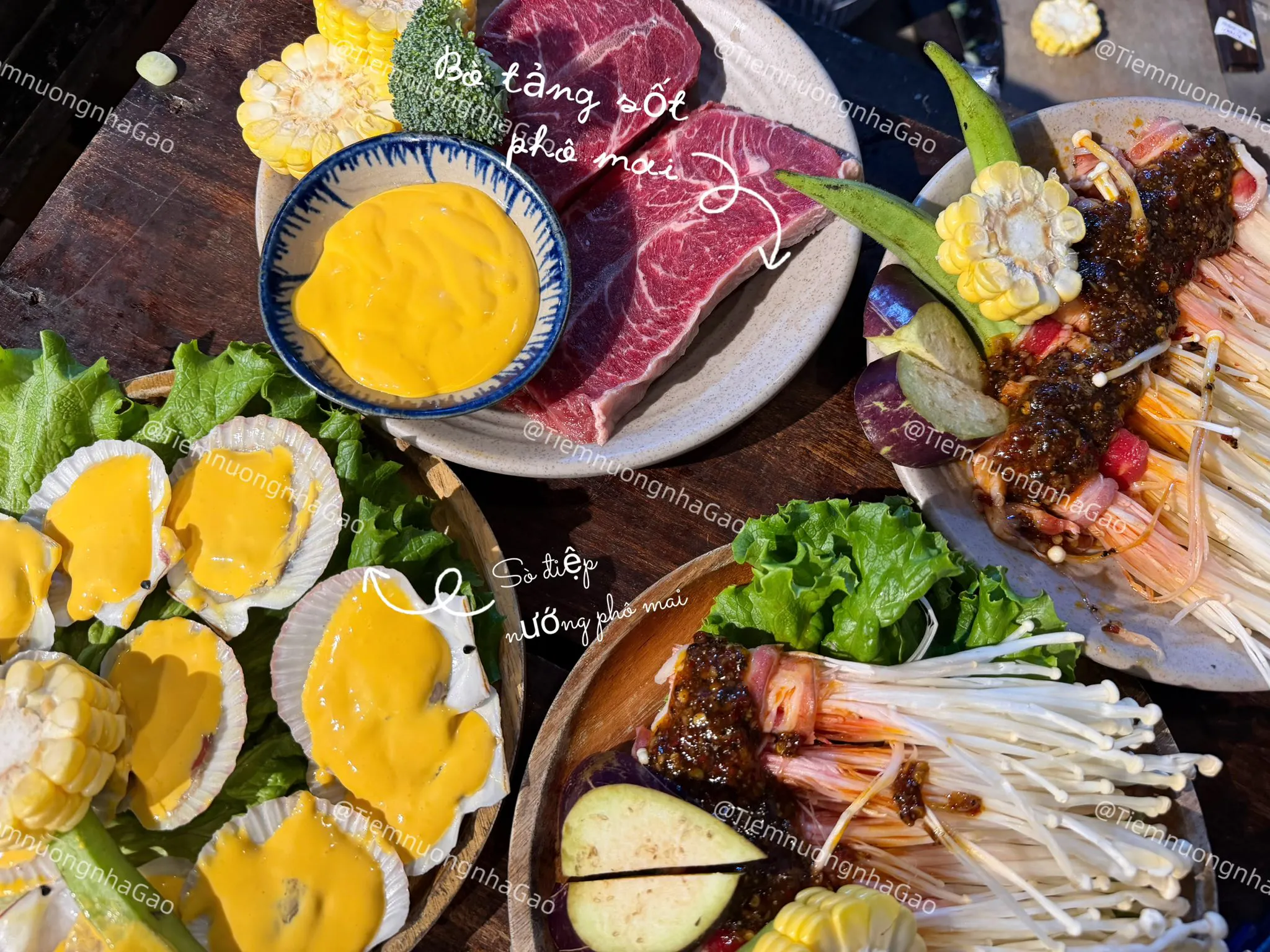 Bò nướng tảng/Bò sốt trứng muối