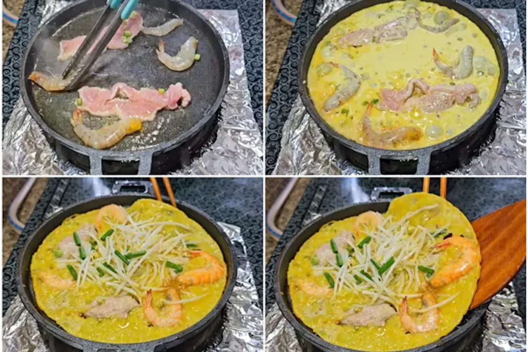 Quy trình đổ Bánh Xèo miền Trung