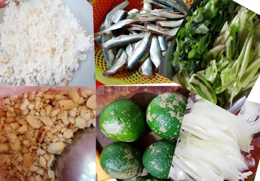 Các nguyên liệu cần chuẩn bị cho món gỏi cá chích chuẩn vị miền Trung
