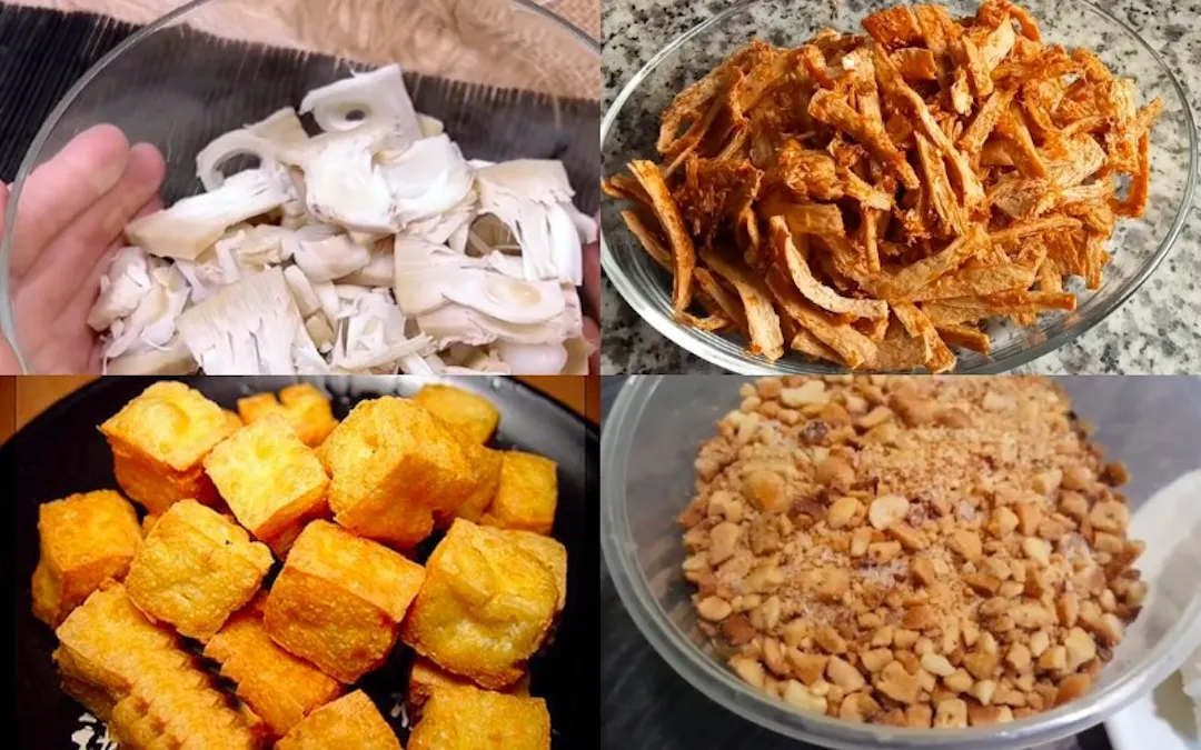Cách làm gỏi mít non chay Bình Định cho ngày rằm