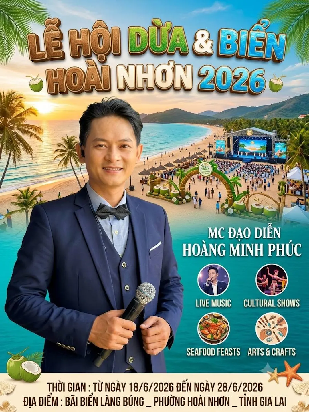 Lễ Hội Dừa Và Biển Hoài Nhơn Năm 2026